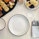 Zeke 12-Piece Dinnerware Set Earthenware, Plates and Bowls Set, Dishwasher and Microwave Safe Dishes, Dish Set for 4