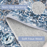 Runners for Hallways 2x8 Ft Washable Kitchen Runner Rug Boho Runner Rug for Entryway Indoor Blue Pri
