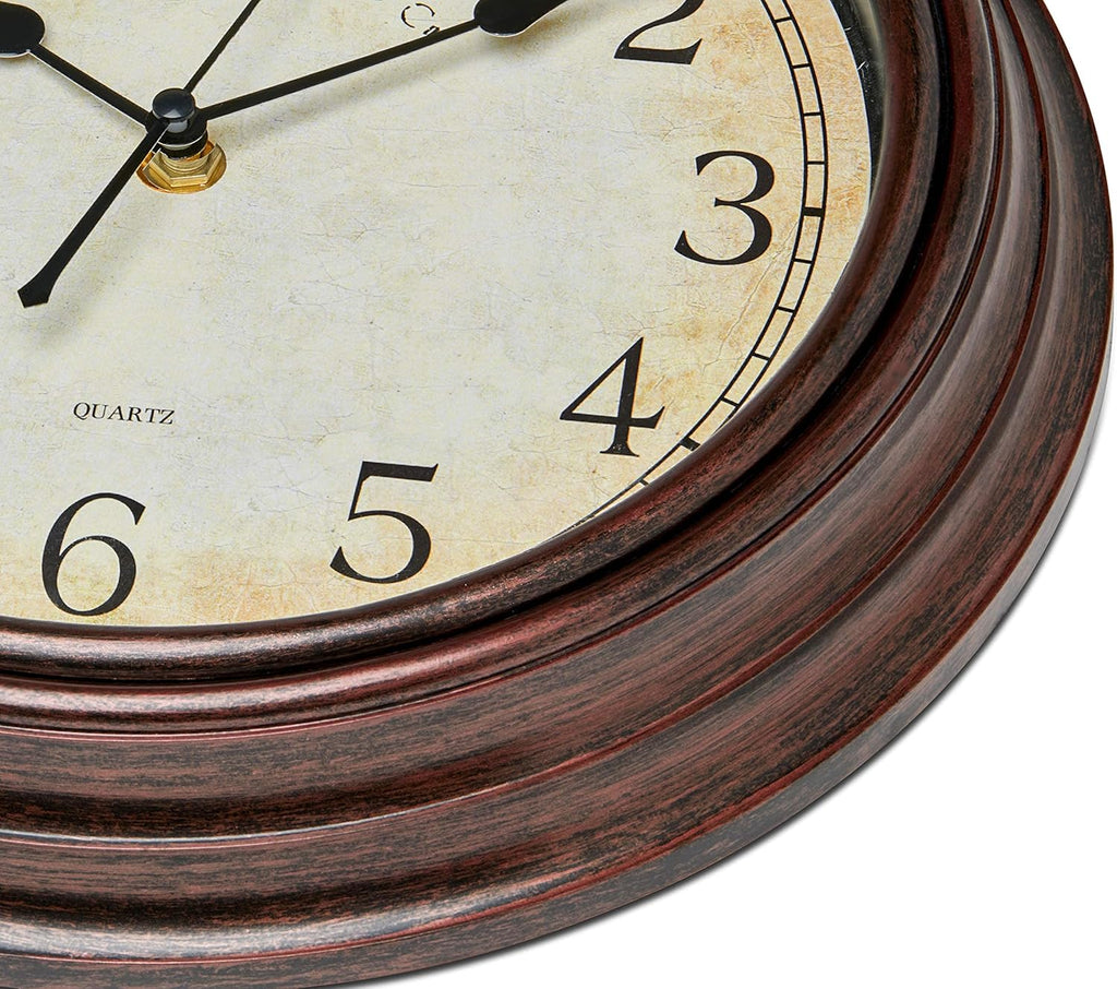 Bernhard Products Vintage Wall Clock Silent Non Ticking