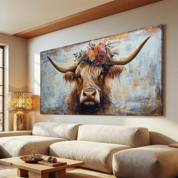 Canvas Wall Art Decor Canvas Art Wall Decor Highland Cow Wall Art Prints Wall Art Picutures Large Vintage Wall Art