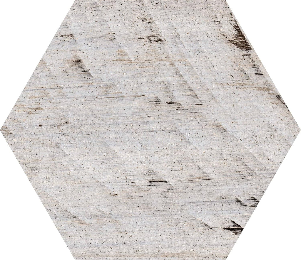 8.75x10 Matterhorn Hexagon Collection Vintage Wood Mix Porcelain Wall Floor Tile (Pack of 9 PCS)