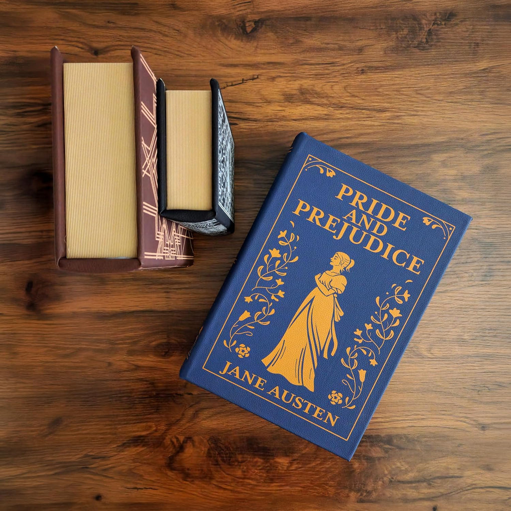 Classic Literature Nesting Hidden Secret Book Set of 3 - Faux Book Decor Storage with Magnetic Closure - Vintage