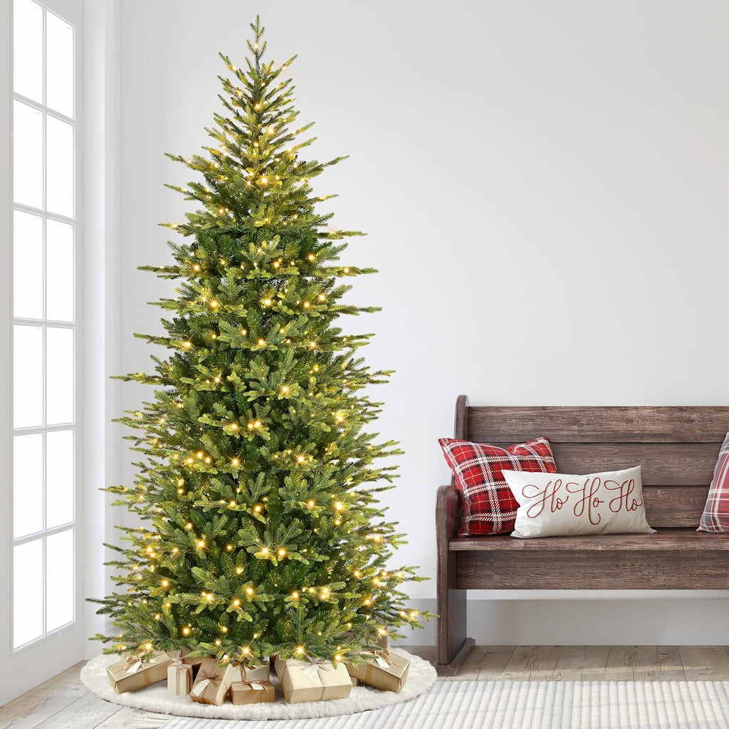 International 7.5ft Pre-Lit Slim Balsam Fir Christmas Tree