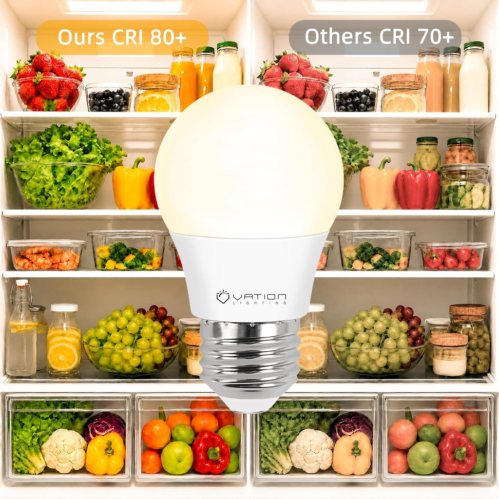 A15 LED Refrigerator Light Bulbs, 40W Appliance Bulb, Warmwhite 3000K, 2 PK