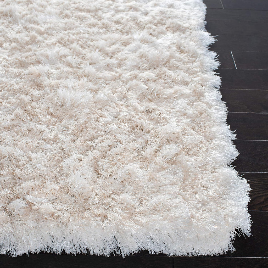 Paris Shag Square Rug 5', Soft Plush Modern Ivory SG511-1212