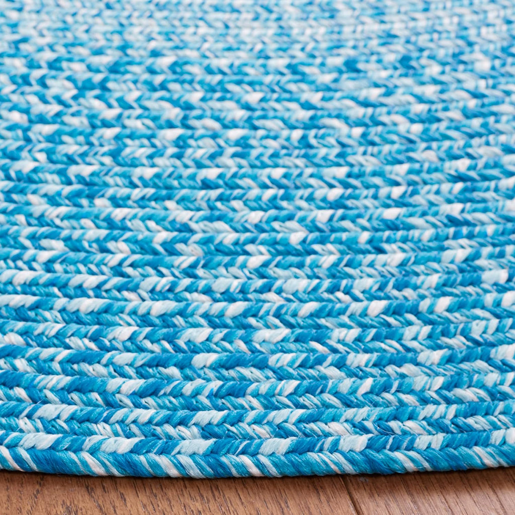 Braided Indoor/Outdoor Washable Oval Rug 4x6, Aqua BRA220J