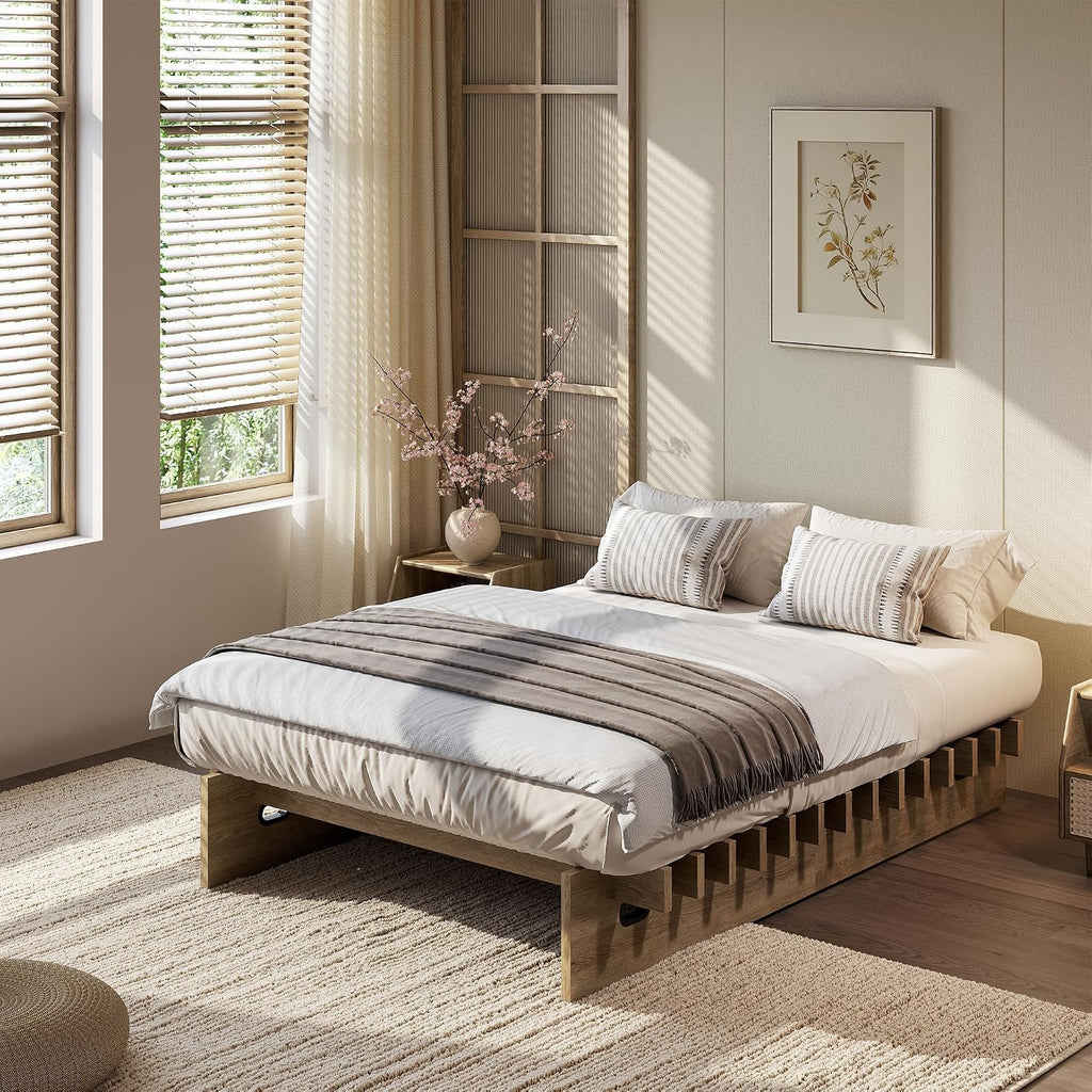 Japanese Platform Bed Frame - Pine Full