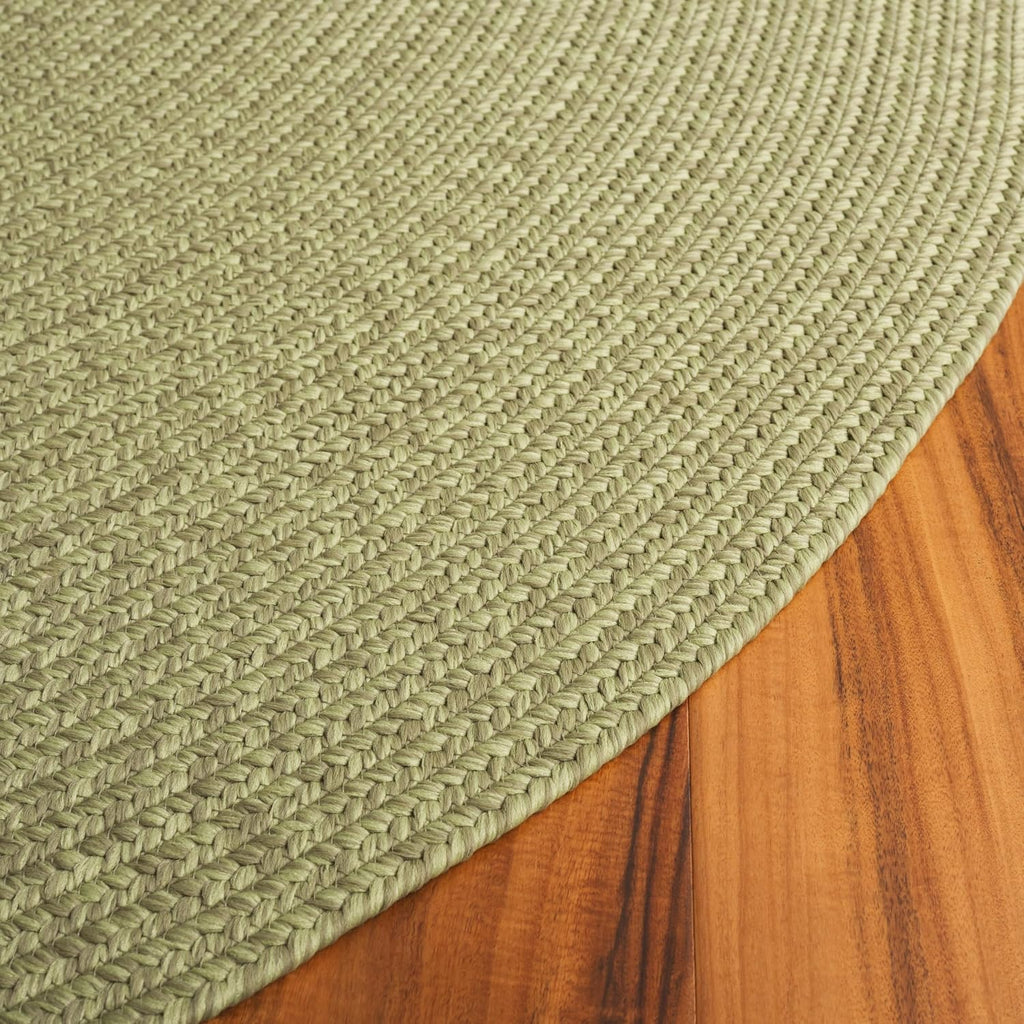 Braided Indoor/Outdoor Washable Oval Rug 4x6, Sage BRD317W