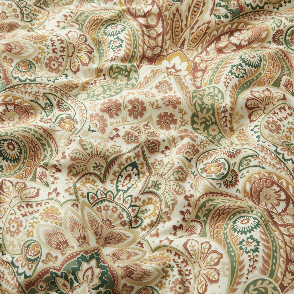 Boho Paisley Print Luxury Duvet Quilt Cover and Shams Bedding Set Bohemian Damask Medallion Egyptian Cotton