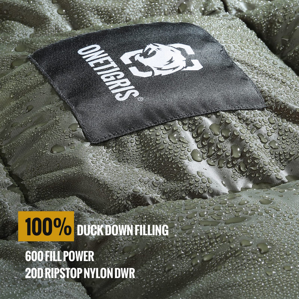 Down Camping Blanket 2 Person -Warm, Lightweight, Packable, Puffy Outdoor Travelling Blanket for Cold Weather