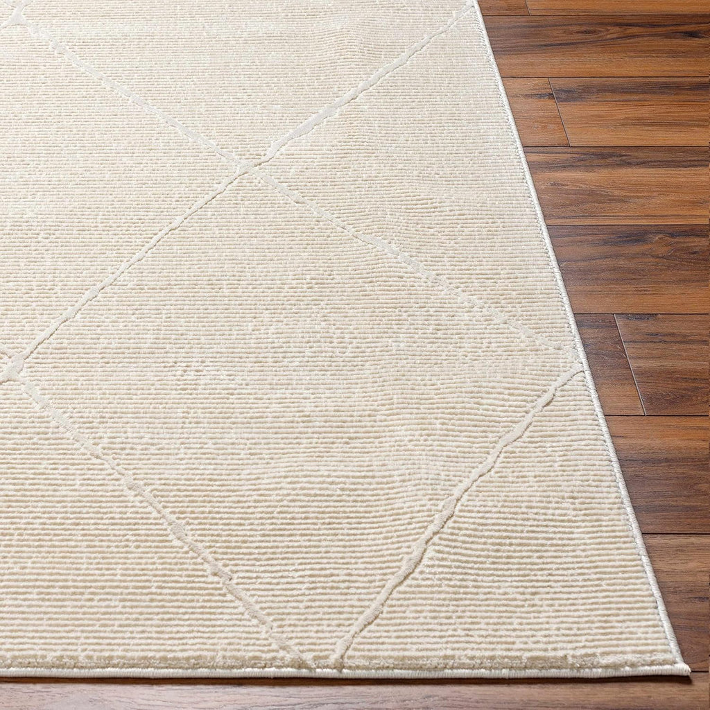 Caelia Living Room, Bedroom Machine Washable Area Rug - Diamond Geometric Trellis - Bohemian Transitional Modern