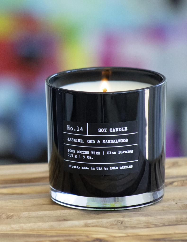 Jasmine, Oud & Sandalwood Scented Soy Blend Jar Candle 9 Oz 2 Pack