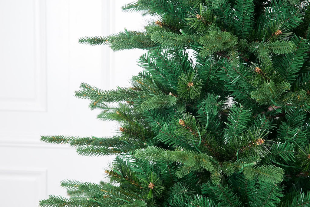 9 Foot European Balsam Fir Artificial Christmas Tree Pre-lit with Dual LED Lights (9ft Pre-lit)