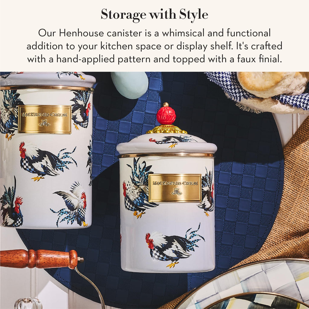 Enamel Canister, Medium, Henhouse