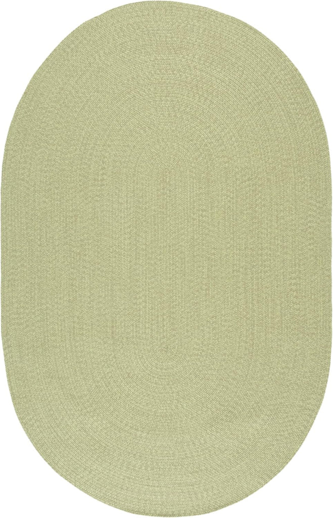 Braided Indoor/Outdoor Washable Oval Rug 4x6, Sage BRD317W