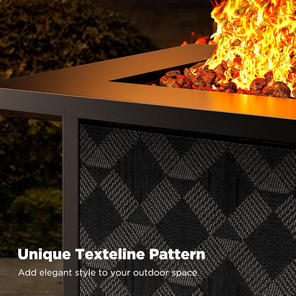 Propane Fire Pit Table, 32Inch Gas Outdoor Fire Pit Table CSA-Certified for Outside Patio with Lava Rocks