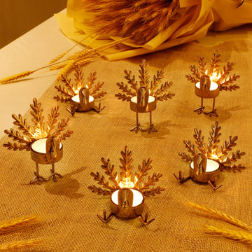 Metal Turkey Tea Light Candle Holders, Thanksgiving Candle Holder, Turkey Candle Holder, Metal Candle Holder