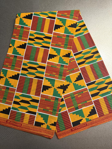 Print #4 Fabric (1 Yard), Cotton, 44" Wide, Multicolor Geometric Pattern, Head Wrap, Scarf, Choir, Dance