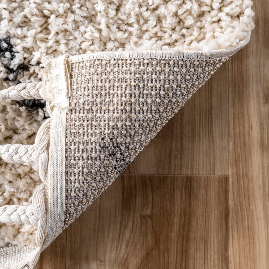 Jessie Off White Trellis Power Loomed Area Rug