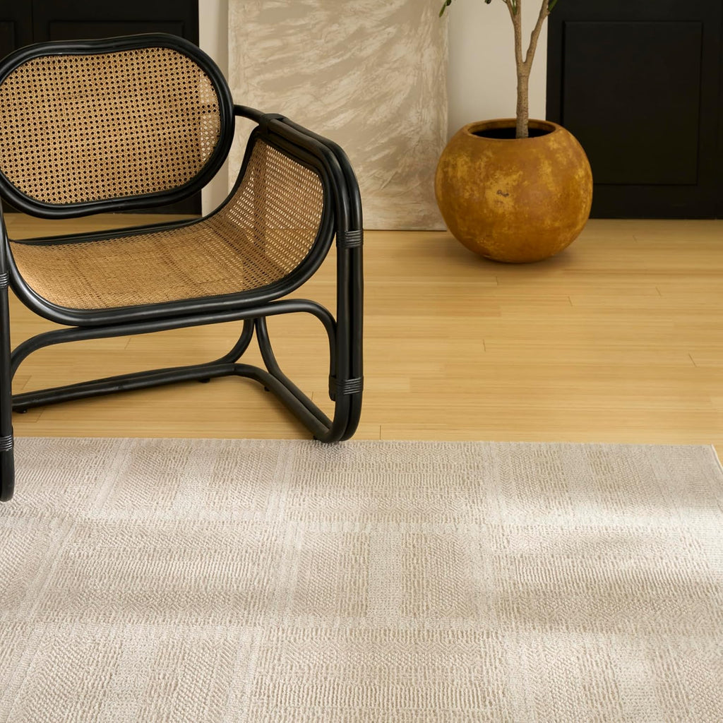 Home Nordic Taupe Area Rug - Easy Clean, Non Shedding, Bed Room, Living Room, Dining Room, Kitchen