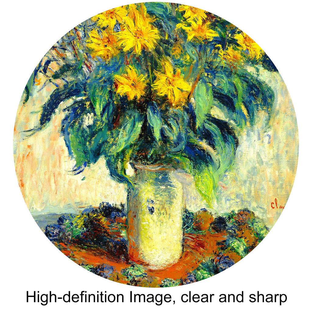 Monet (Jerusalem Artichoke Flowers, Bouquet of Sunflowers, Chrysanthemums) 3 Panel wall Art Decorations Giclee Print On