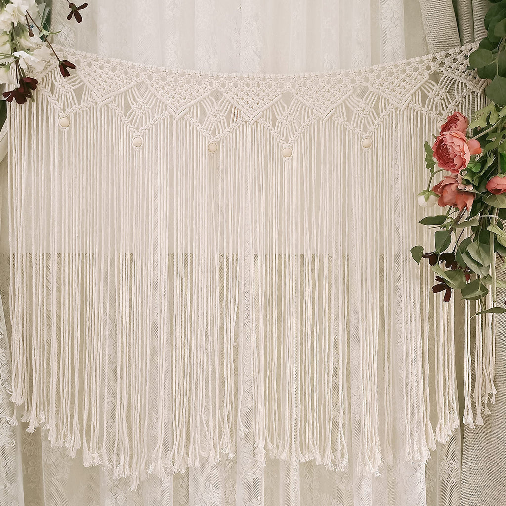 Macrame Wall Hanging, Hanging Wall Tapestry Large Bohemian Wall Decoration Macrame Curtain fringe Backdrop Wall Decor
