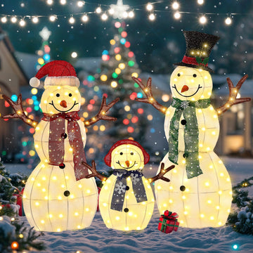 43" Snowman Lighted Outdoor Christmas Decorations