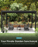 Louvered-Pergola | 10’ x 13’ | Patio Pergolas with Adjustable Roof | Hidden Drainage System | Outdoor