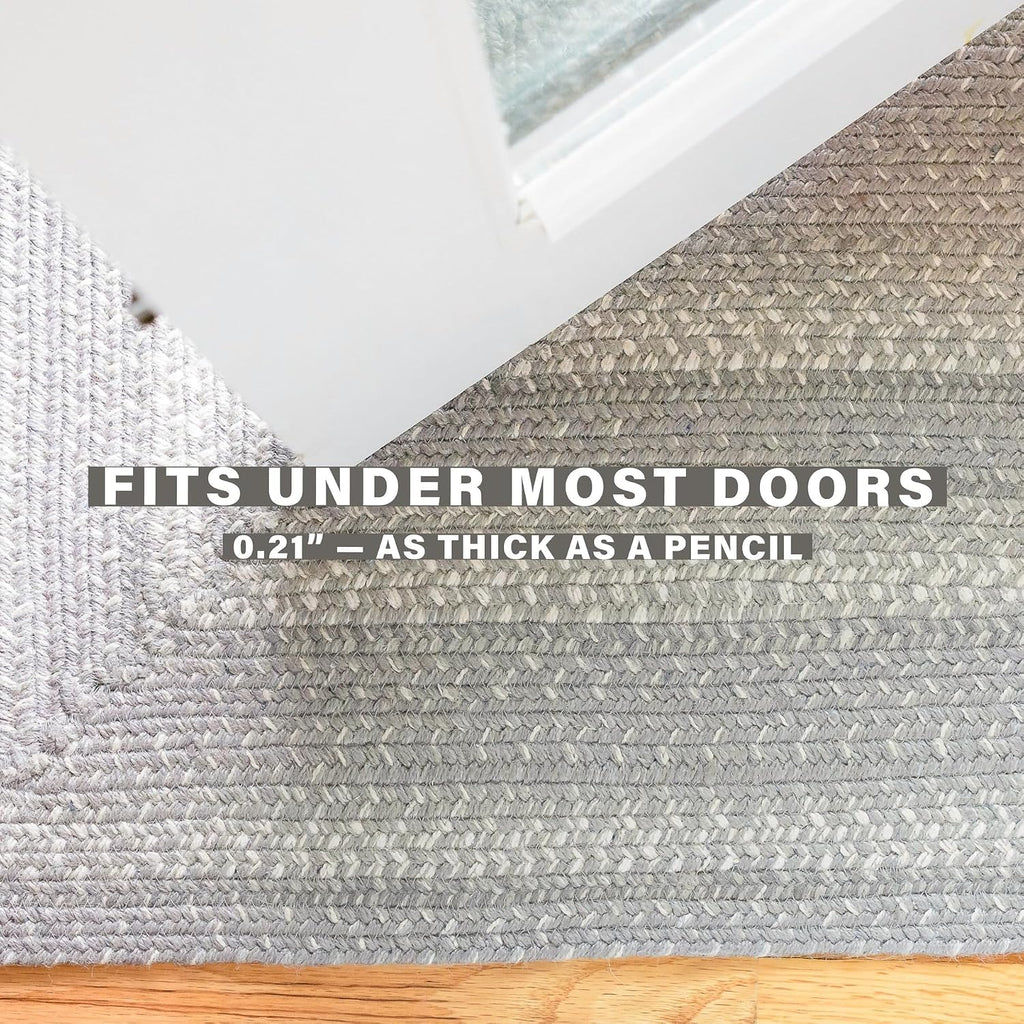 Grey Cloud Braided Rug 2' x 3' Oval Oval - Country Style Jute Kitchen Rug for Primitive Décor