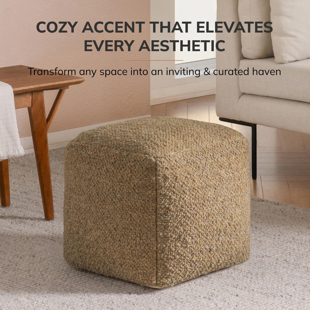 16" H x 16" W Handmade Pouf Ottoman & Couch