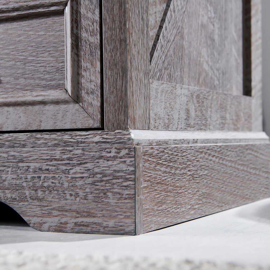 22" Farmhouse 3 Drawer Dresser, Grey