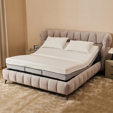Ergonomic King Size Adjustable Bed Base, Wireless Remote Control, Whisper Quiet Durable Motor, Independent Head