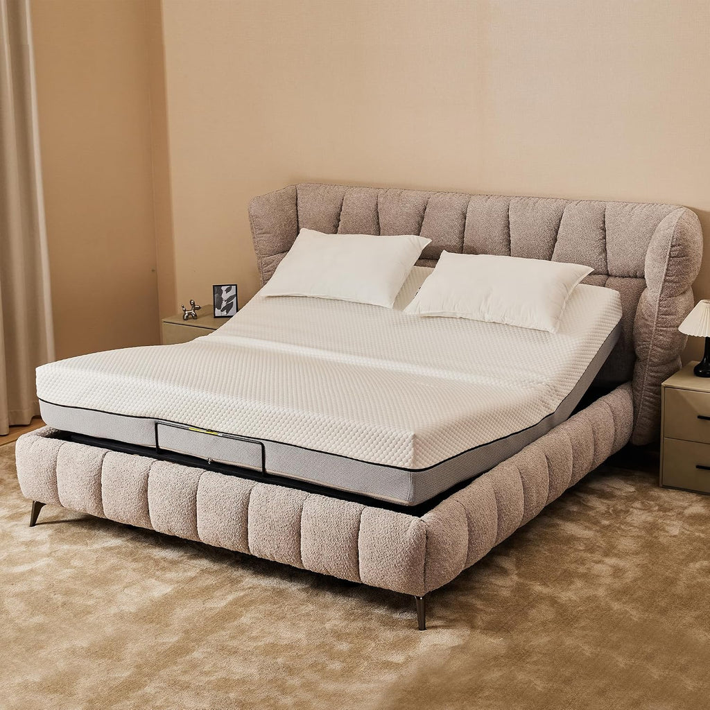 Black Adjustable Bed Base Frame - King Size Zero Gravity with Head & Foot Incline, Quiet Dual Motor & Wireless Remote