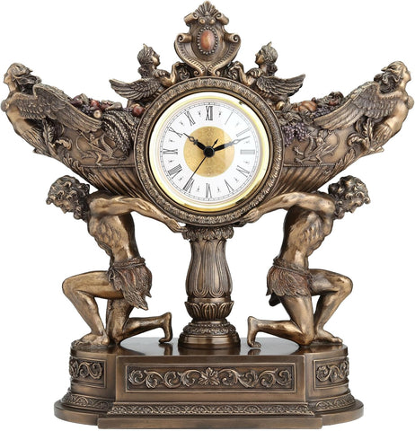 Strong Men Carrying Vessel of Harvest Clock A134-B00CXYF2ZO