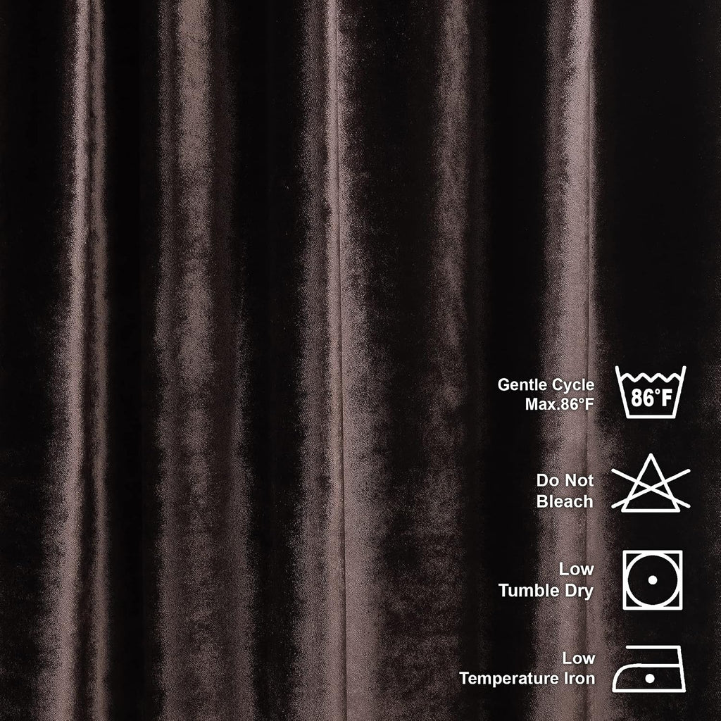 Extra Long Shiny Velvet Curtains Luxury Colors Light Blocking Hang Back Tap 1 Panel Curtain Custom Made Drapes - Made