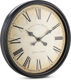 Bernhard Products Large Decorative Wall Clock 20 Inch Silent Non Ticking Battery Operated Quartz Vintage Stylish with