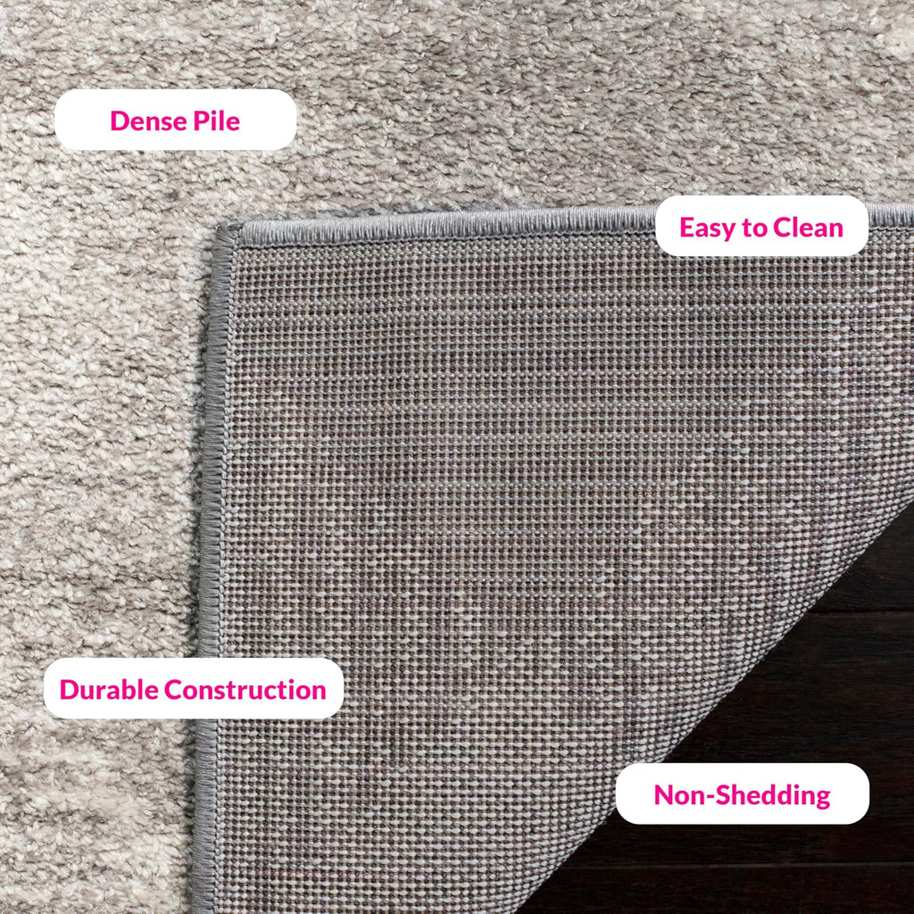 Adirondack Collection Area Rug, Light Grey & Ivory, Modern Plaid Design, Non-Shedding & Easy Care, Ideal