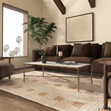 Couture Collection Jessa Brass/Glass Top Rectangle Coffee Table (Fully Assembled)