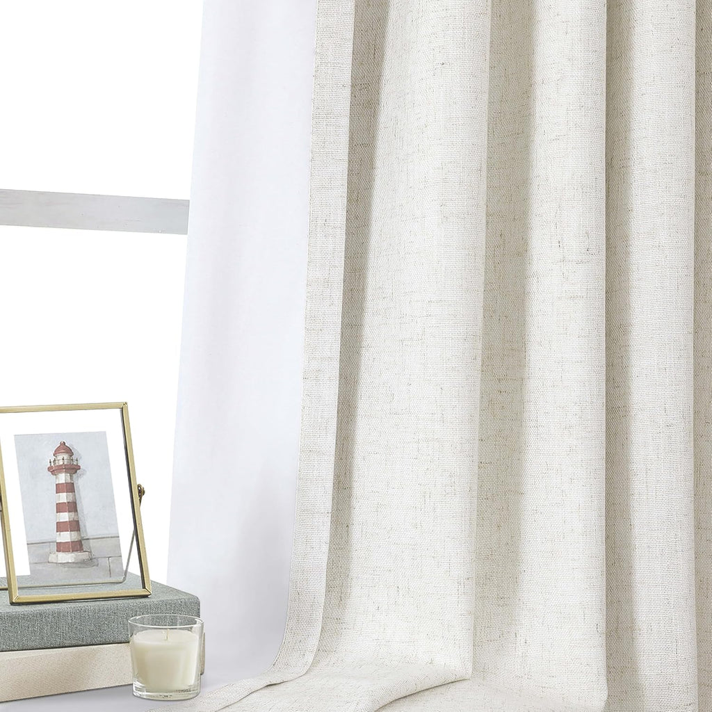 Pink Bailey Pinch Pleated Full Blackout Window Curtain Panels 95 Inches Length,Modern Textured Drapes for Girls - Set of 2