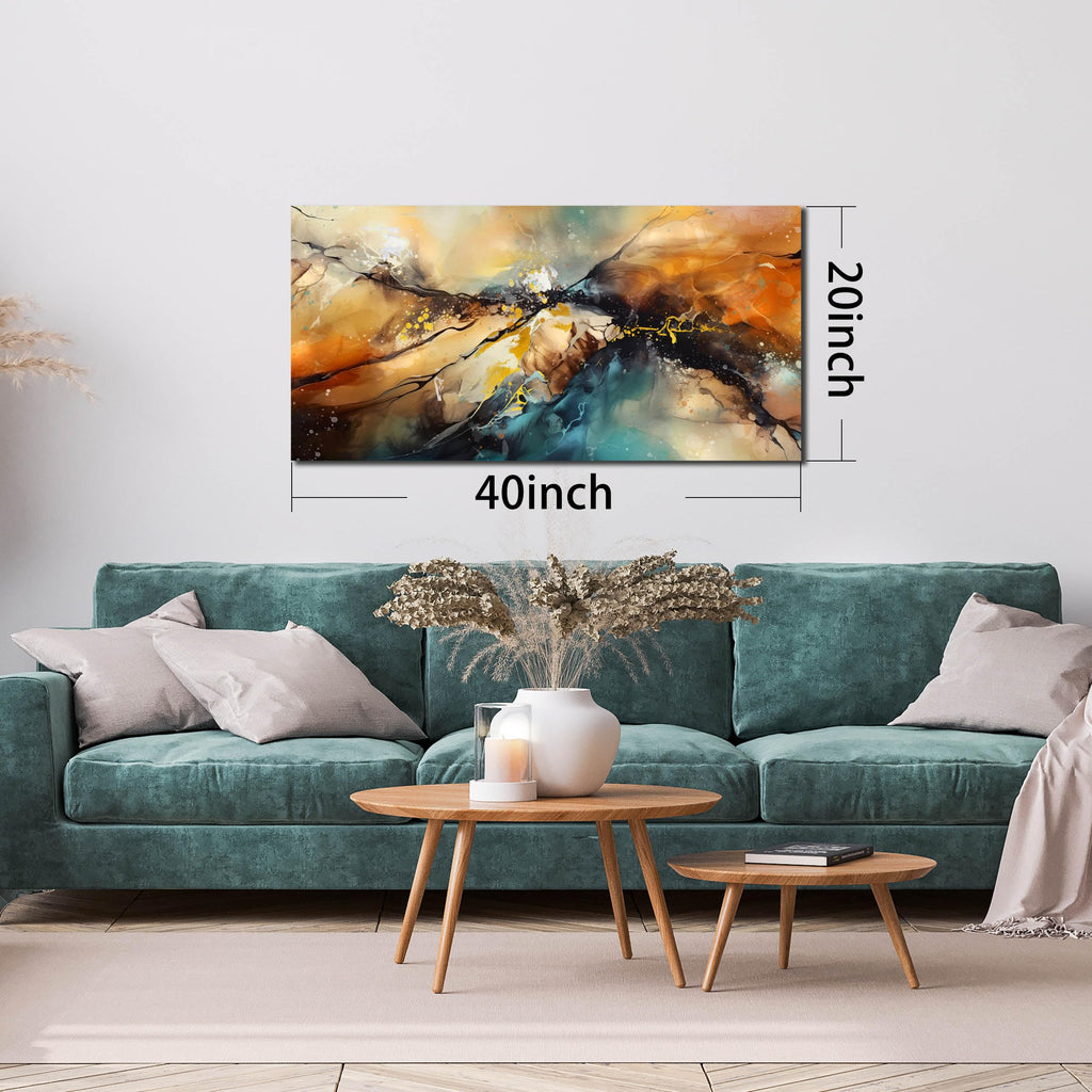 Abstract Paintings Wall Art - Modern Wall Decor Kitchen Room Wall Art Ready to Hang Size 20" x 40"