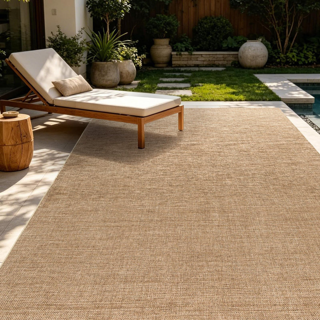 5×7 Easy Jute Rug Washable Rugs Low Pile Outdoor Indoor Farmhouse Neutral Non Slip Rug Modern Carpet Door Mat for