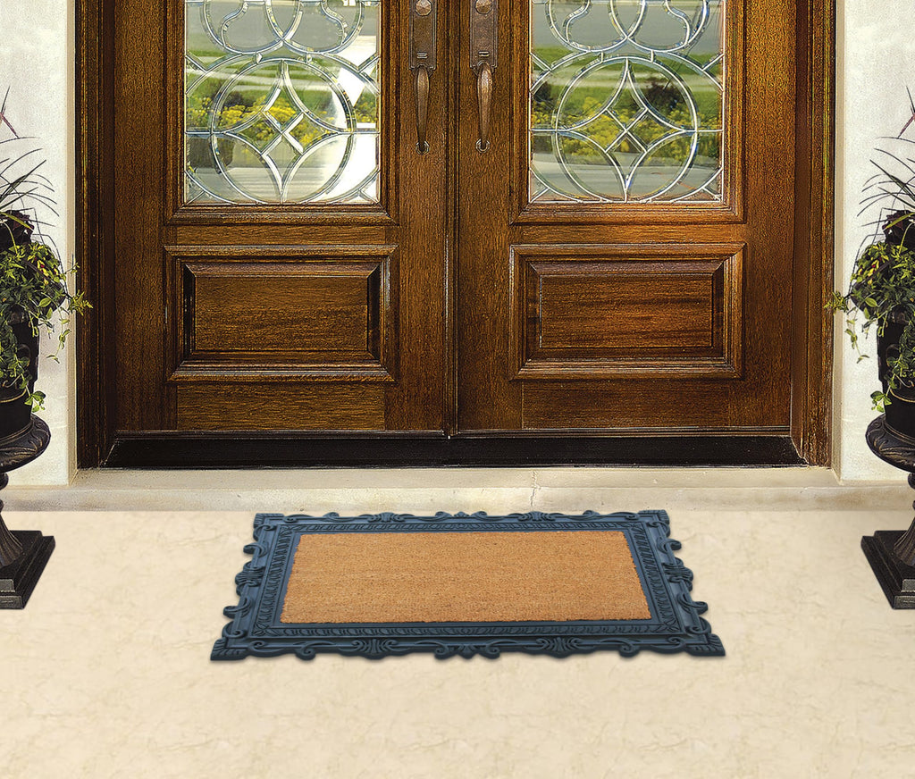 A1HC Natural Coir and Rubber Door Mat, 24" x 36", Thick Durable, Heavy Duty, Thin Profile Door Mat, Easy to Clean
