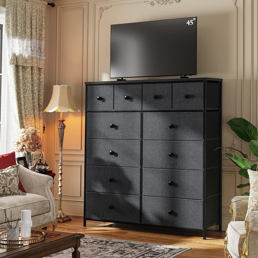 12 Drawer Dresser, Tall Vertical Storage Cabinet