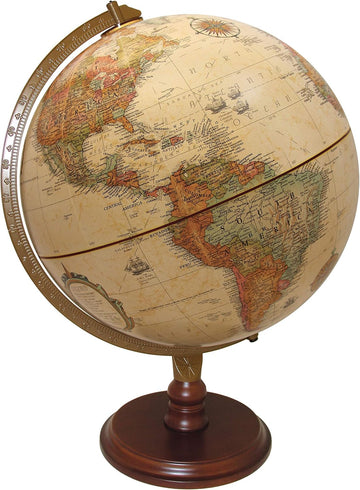 Lenox, 12"/30cm diameter Antique Style, Desktop Globe, Classic World Globe with up-to-date Cartography, Made in USA