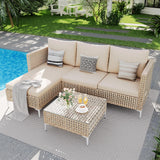 Wicker Outdoor Patio Furniture Set - Conversation | All-Weather Resistant with Thick Cushions for Patio, Garden & Porch