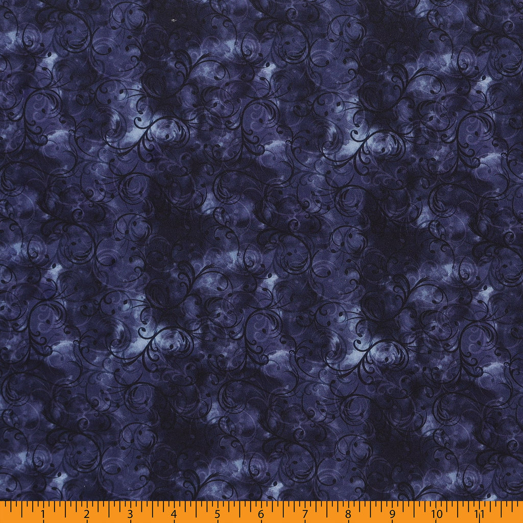 Elegance Cotton Fabric [45in. Wide], Navy
