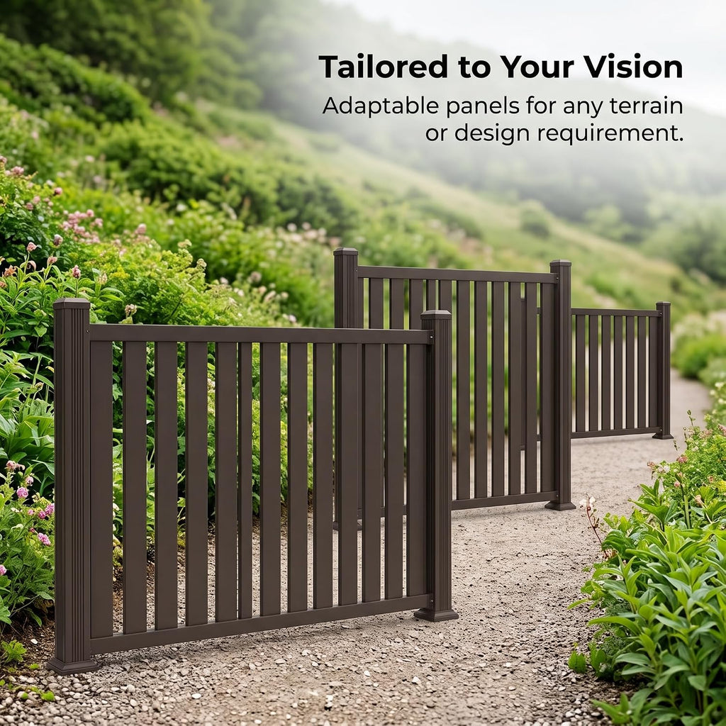 Metal Fence Panels for Outdoor Privacy Aluminum Alloy Customizable Fence Panels for Garden & Yard, 30 * 40