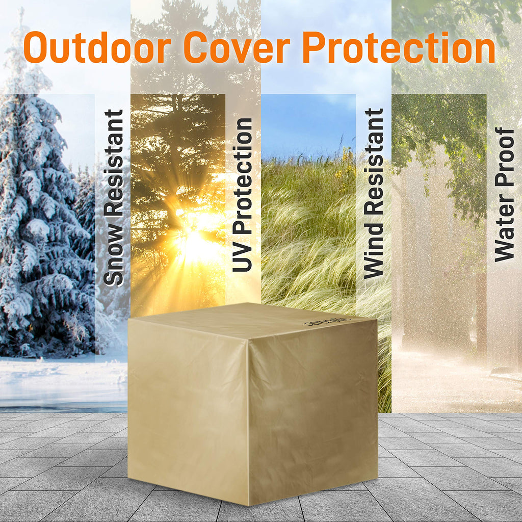 Outdoor Propane Fire Pit Table - CSA Approved Safe 40, 000 BTU Pulse Ignition Propane Gas Fire Table - Steel Tabletop