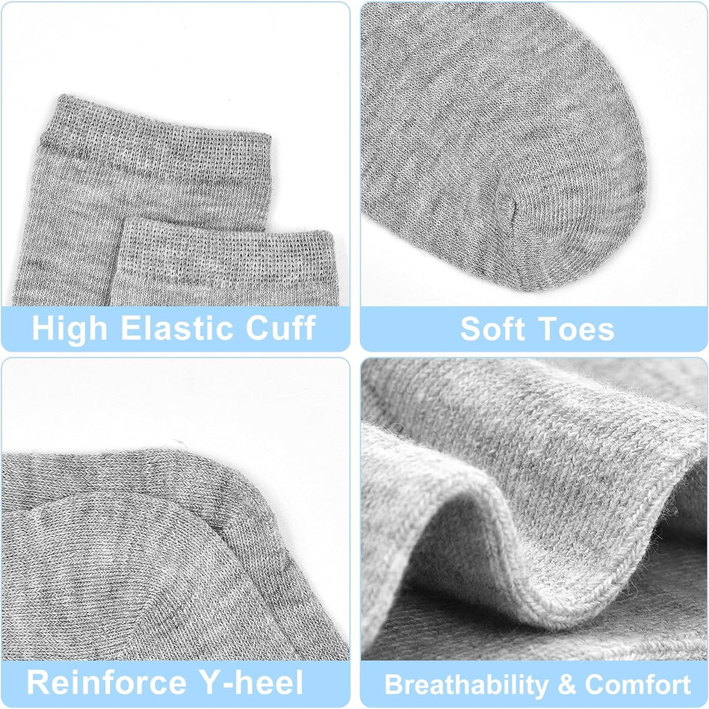 Kids Socks, 24 Pairs Crew Socks for Toddler Boys Girls
