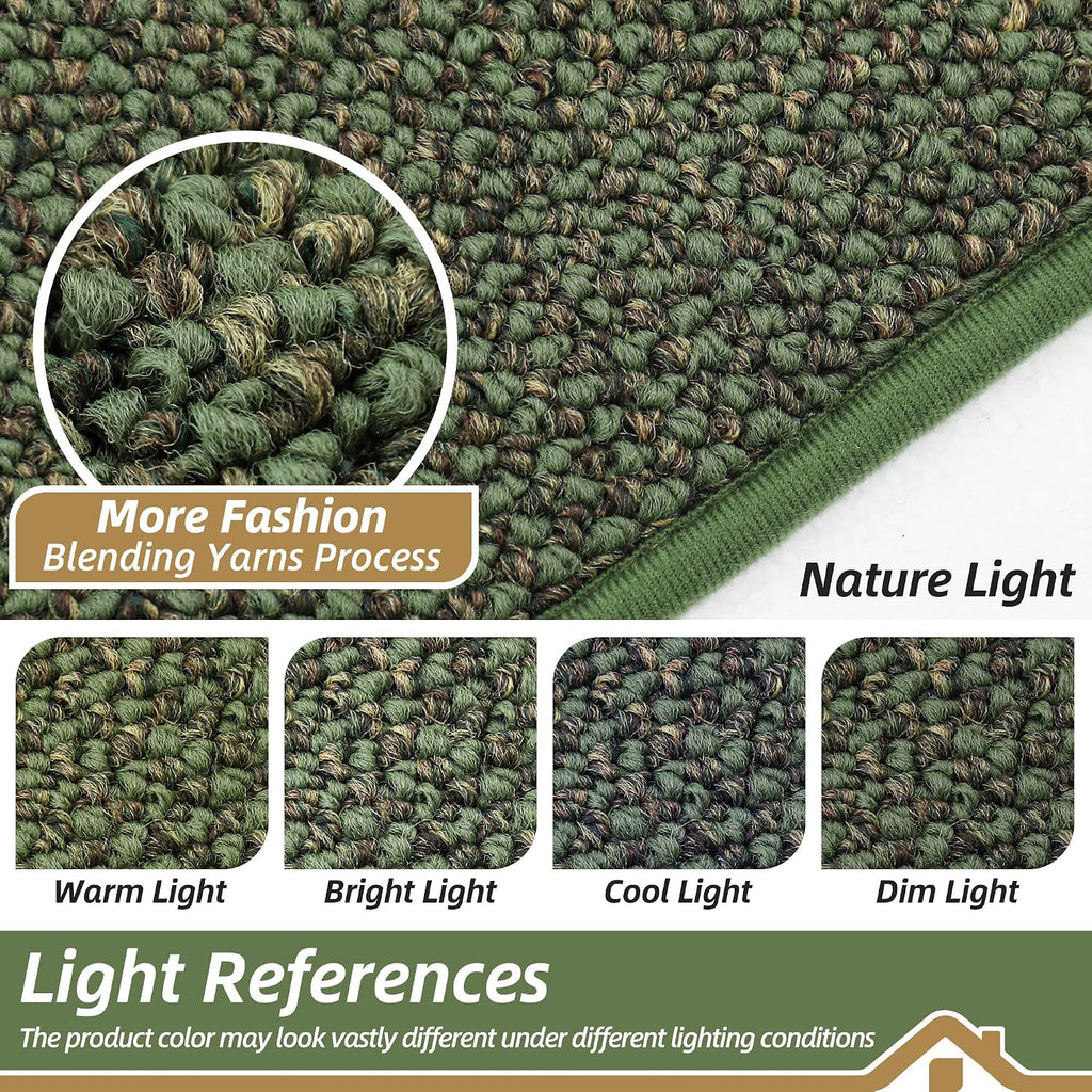 Dirt Trapper Door Mat 24" x 36", Non-Slip Washable Doormats, Green | Entrance Mat Dirt Resistant and Absorbent